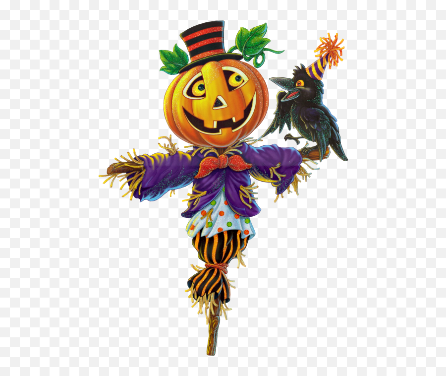 Scarecrow Pumpkin Halloween Transparent Png - Stickpng Halloween Scarecrow Png Emoji,Halloween Png