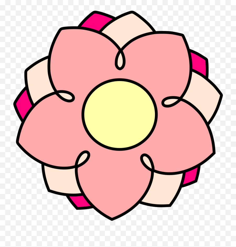 Pink Flower Png Svg Clip Art For Web - Download Clip Art Hoa Clipart Black And White Emoji,Pink Flower Clipart