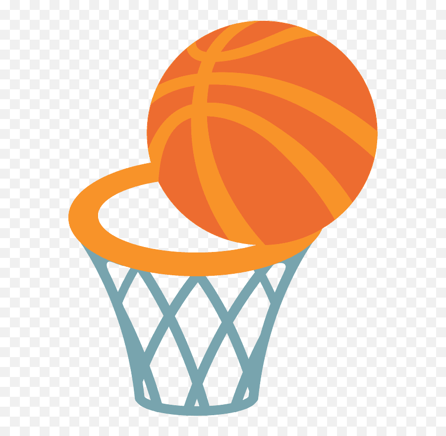 Basketball Emoji Clipart Free Download Transparent Png - Basketball Hoop Emoji Png,Basketball Net Clipart