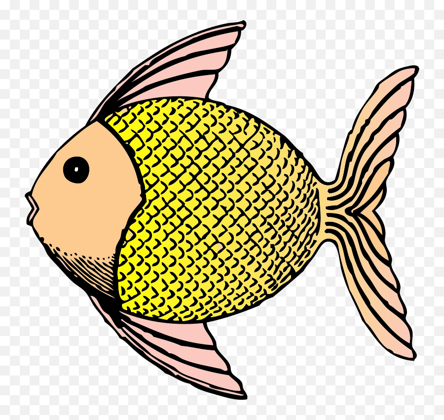 Fish Drawings Fish Drawing Outline - Fish Clip Art Emoji,Fish Clipart