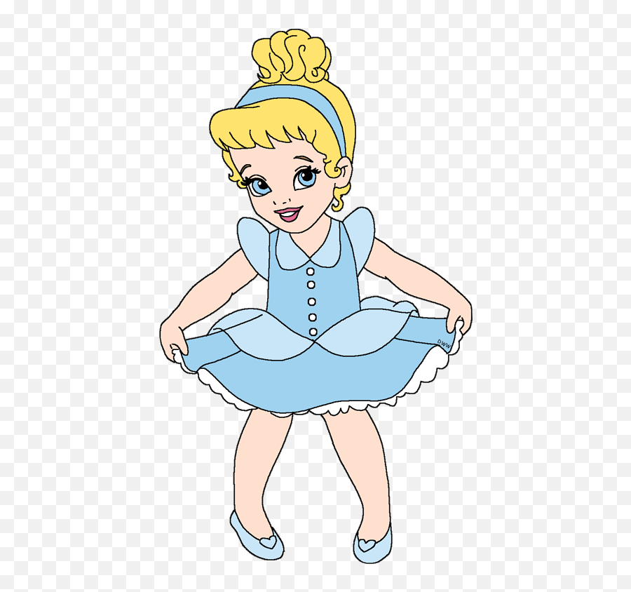 Little Disney Princess Clipart - Disney Princess Little Cinderella Emoji,Princess Clipart