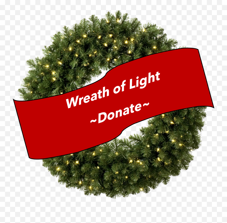 Transparent Background Christmas Wreath - Christmas Wreath With Lights No Background Emoji,Wreath Transparent
