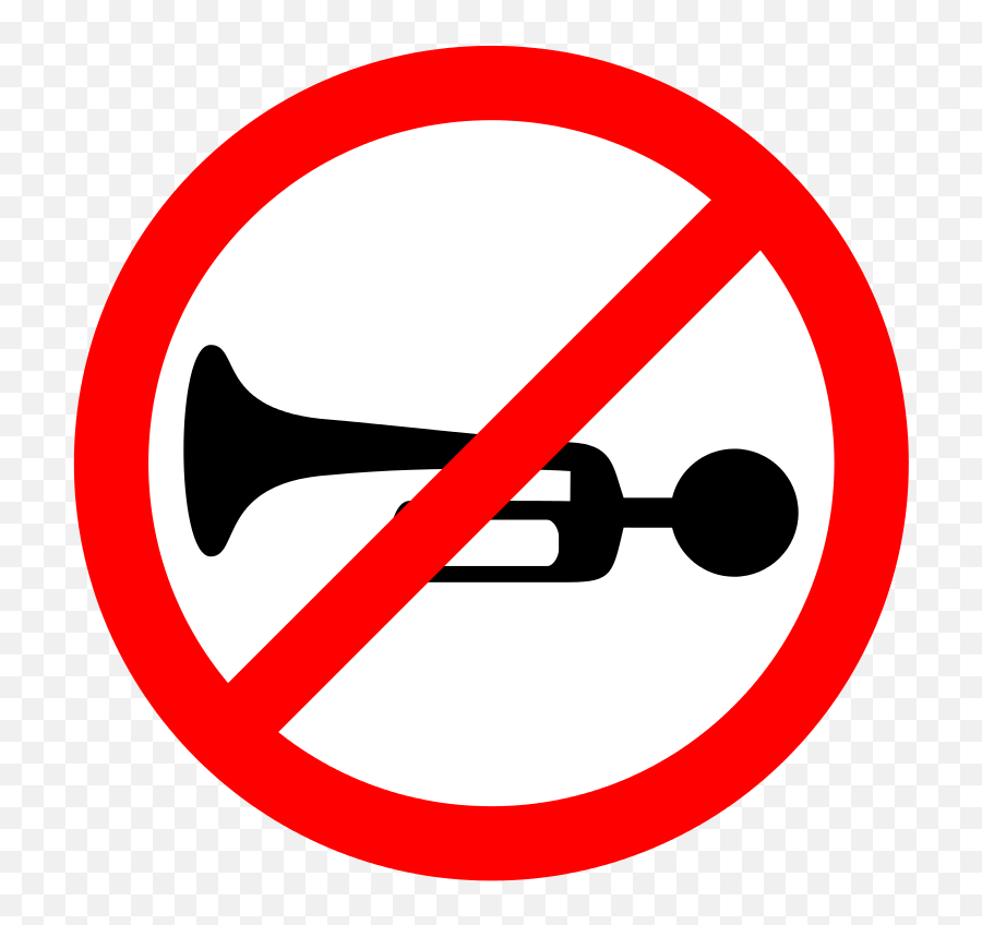 No Overtaking Sign Uk Clipart - Horn Prohibited Road Sign Emoji,Horn Clipart