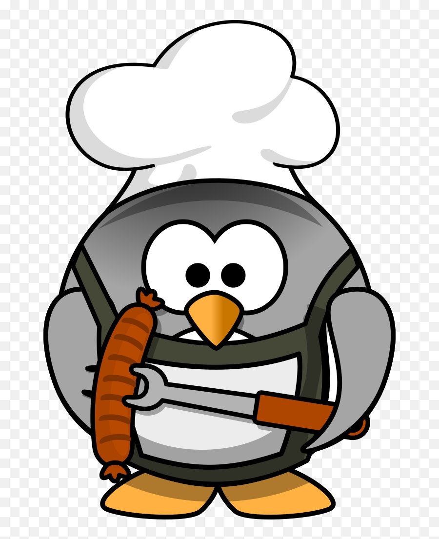 Bbq Penguin Svg Clip Arts Download - Download Clip Art Png Penguin Clipart With A Paint Brush Emoji,Penguin Transparent Background