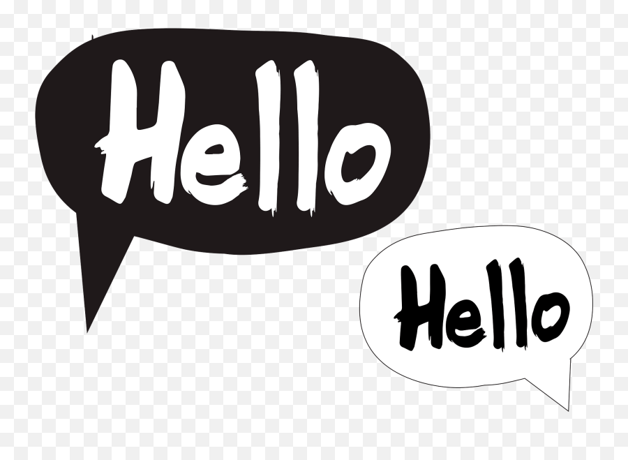 Hello Speech Bubbles Clipart - Hello New Emoji,Bubbles Clipart