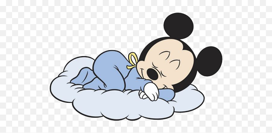 Baby Mickey Mouse Colouring Pages Png - Baby Mickey Mouse Clipart Emoji,Sleeping Baby Clipart