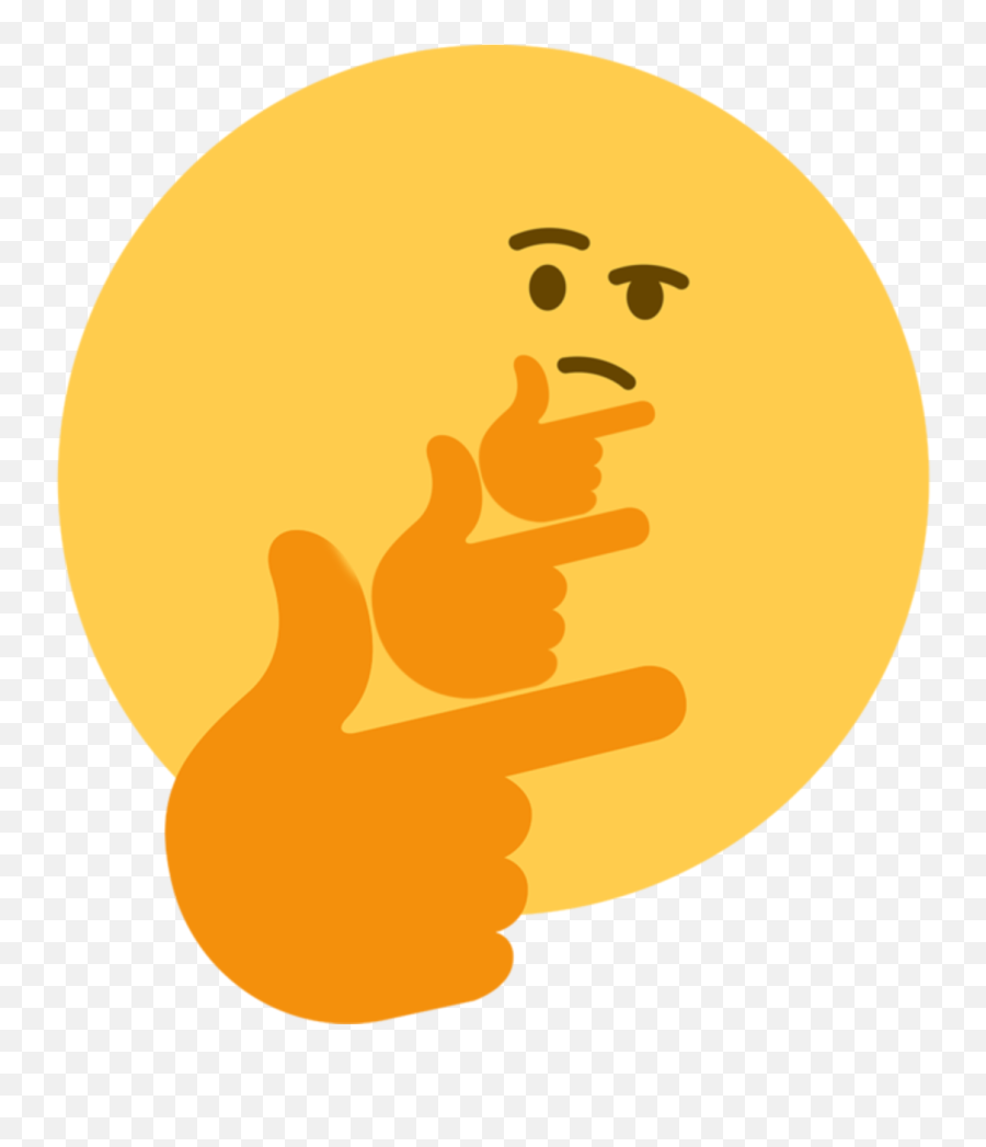 No Thinking Clipart - Thinking Emoji Meme,Thinking Emoji Png