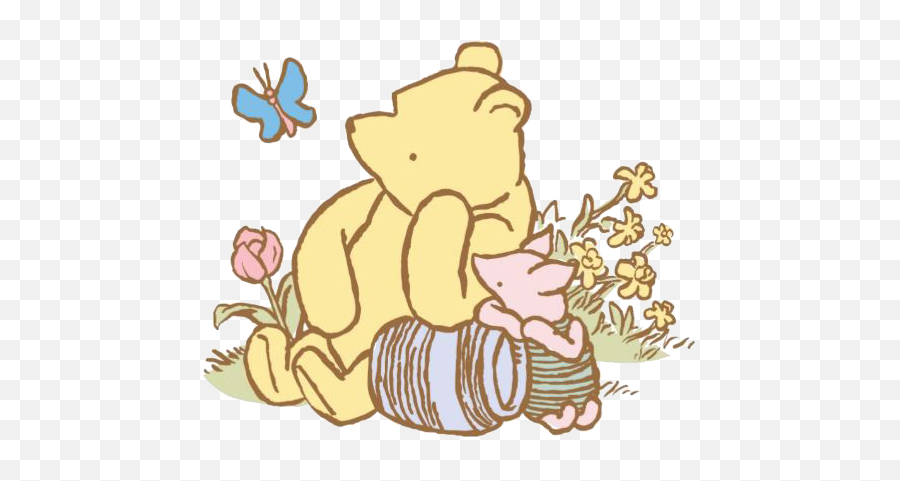 Vintage Winnie The Pooh Clipart Png - Classic Winnie The Pooh Valentines Emoji,Winnie The Pooh Clipart