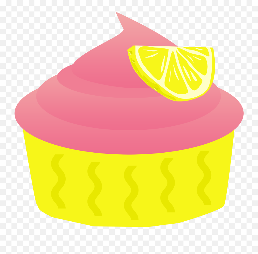 Cupcake Clipart - Lemon Cupcake Clipart Transparent Emoji,Cupcake Clipart