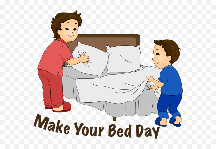 Make Bed Clipart 4 - Child Make Your Bed Emoji,Bed Clipart