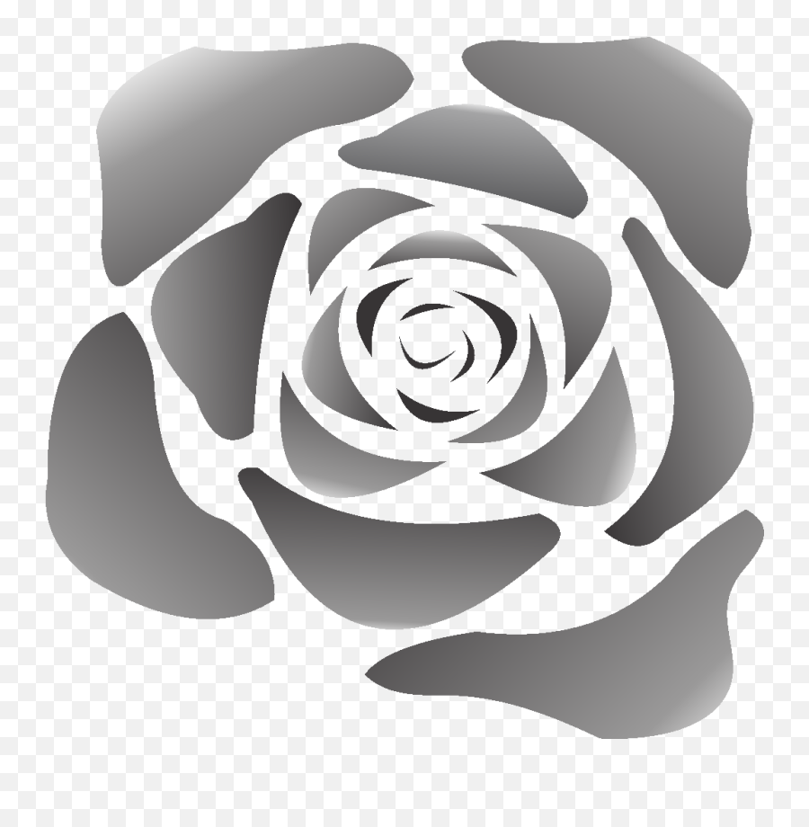 Black Rose Clip Art At Clker - Transparent Png White Rose Icon Png Emoji,Rose Clipart Black And White