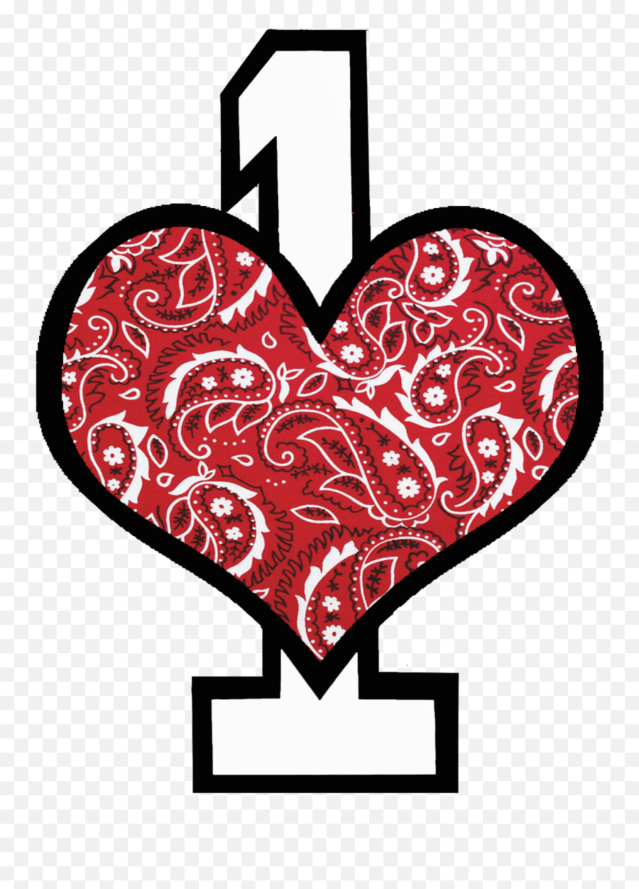 Bandana Pattern Png - Heart With Red Bandana Pattern Emoji,Bandana Clipart