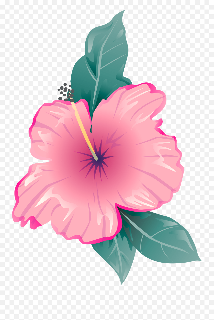 Pink Flower Clipart Free Download Transparent Png Creazilla - Sticker Flower Cute Emoji,Pink Flower Clipart