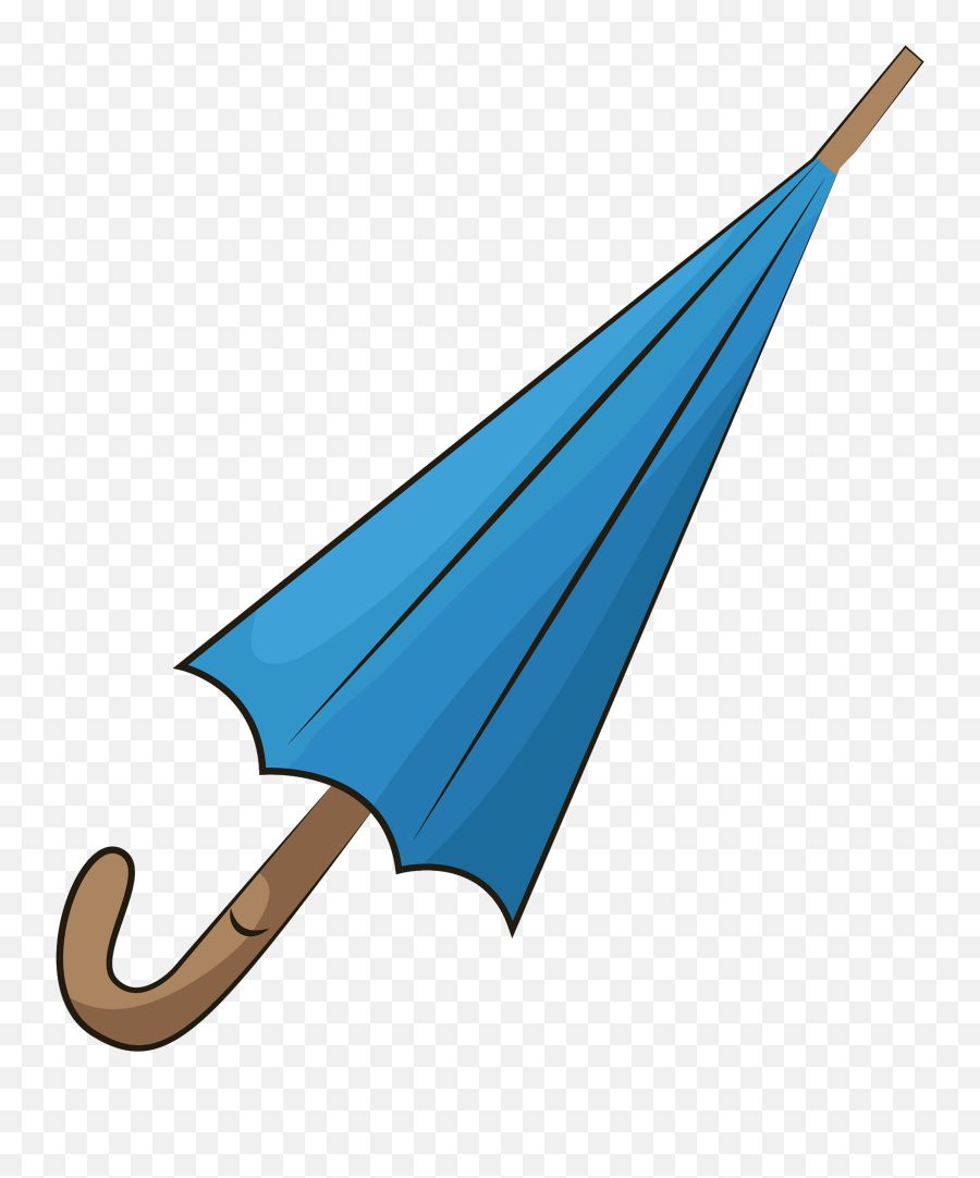 Closed Blue Umbrella Clipart - Umbrella Clipart Emoji,Umbrella Clipart