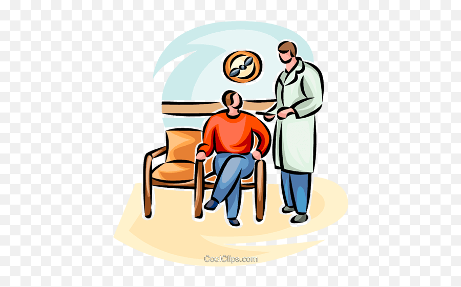 Doctor Talking To A Patient Royalty - Clipart A Doctor Talking To A Patient Emoji,Patient Clipart
