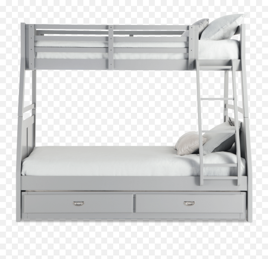 Chadwick Gray Bunk Bed With - 2 Bunk Bed Png Emoji,Bed Transparent Background