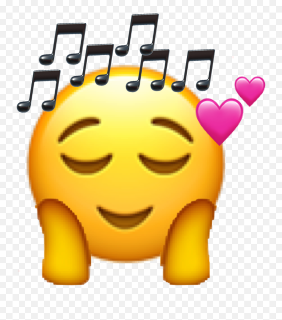 Music Emoji Listen Bored Cute Heart - Happy,Music Emoji Png