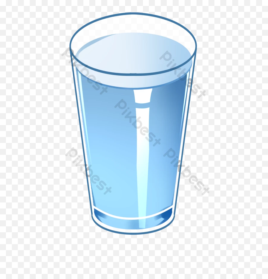 Cartoon Transparent Water Glass Element - Verre D Eau Dessin Emoji,Water Glass Png