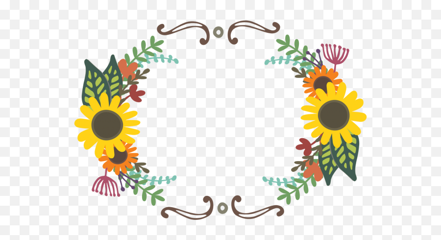 Yellow Floral Wreath Png U2013 Free Png Images Vector Psd - Free Floral Graphic Clip Art Emoji,Wreath Png