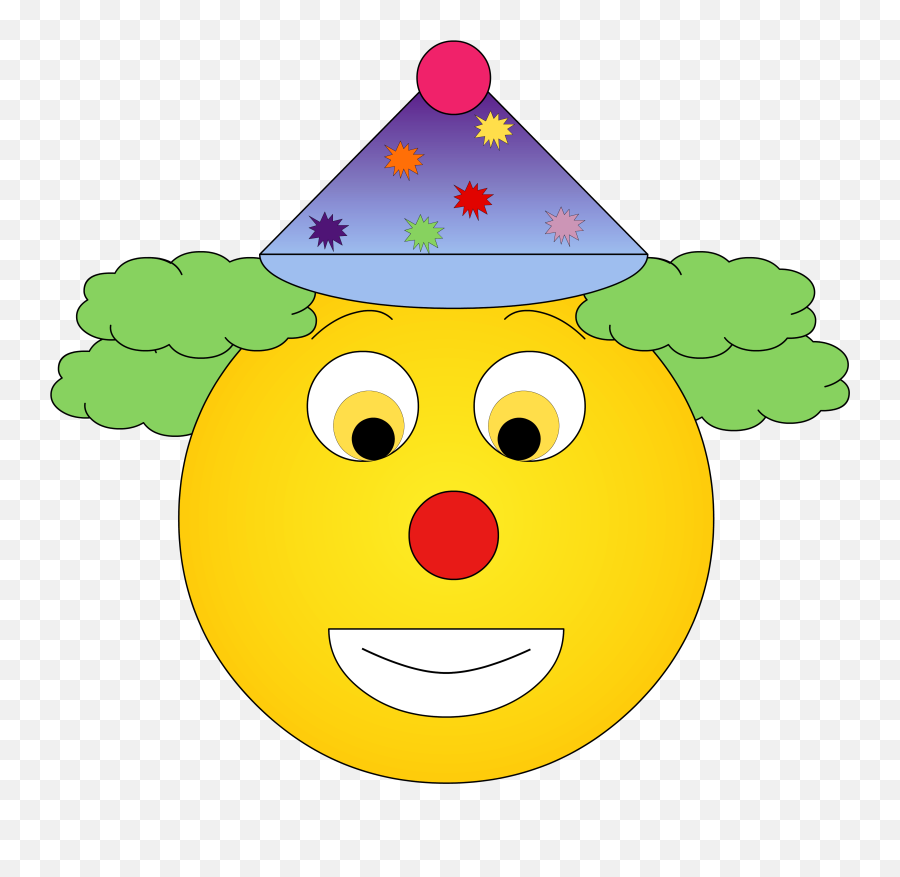Yellow Smiley Clown Clipart Free Image - Circus Emoji,Clown Clipart