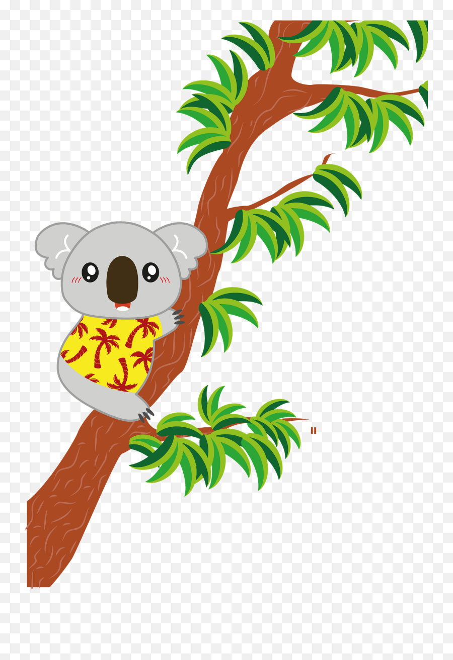 Koala Hugging Tree Clipart - Koala Hugging Tree Clip Art Emoji,Koala Clipart