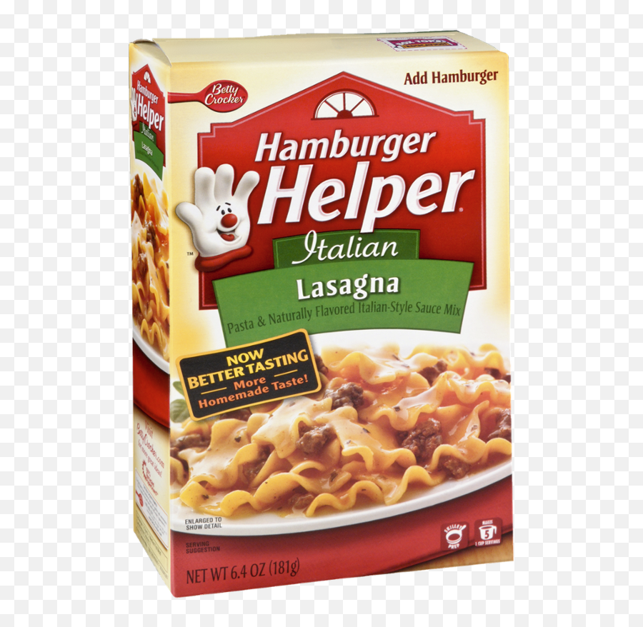 Betty Crocker Hamburger Helper Lasagna 64oz Box Garden Grocer Emoji,Lasagna Transparent