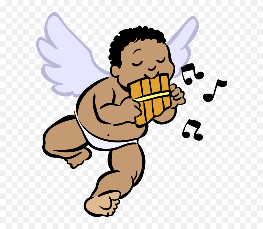 Download Vector Illustration Of Winged Cupid Angel God Of Emoji,Baby Angel Png