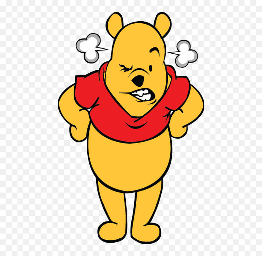 Angry Pooh By Johnreillymar - Winnie The Pooh Drawing Angry Emoji,Winnie The Pooh Clipart