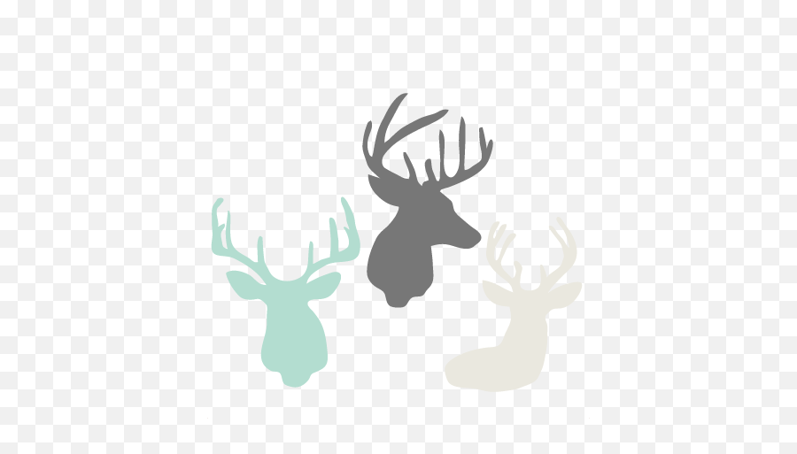 Deer Head Set Svg Cutting Files For Scrapbooking Cute - Aesthetic Christmas Wallpaper Reindeers Emoji,Deer Head Clipart