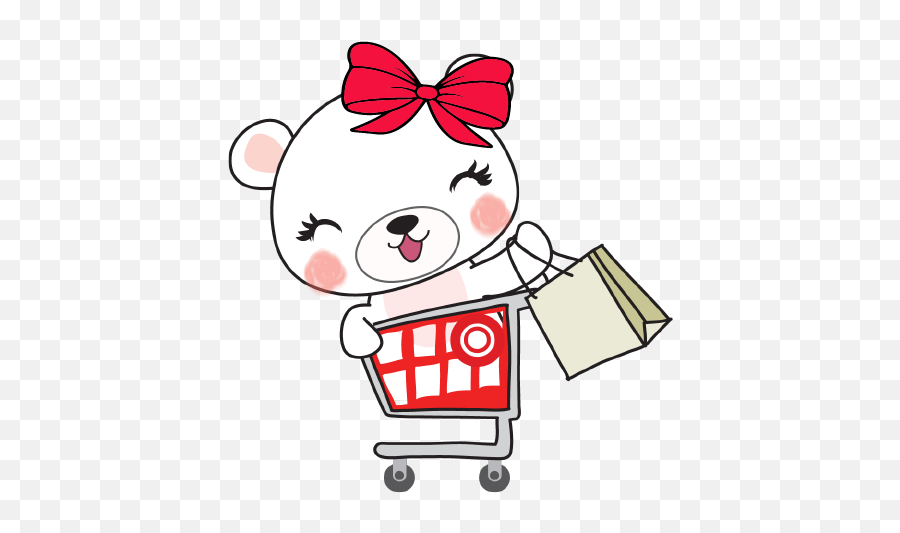 Boo Bear Target Shopping Cart - Target Shopping Cart Clipart Emoji,Shopping Cart Clipart