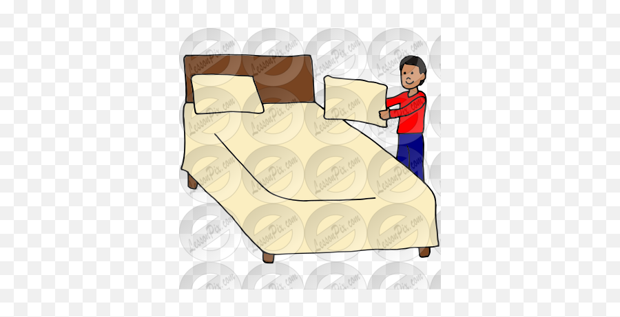 Make Bed Picture For Classroom - Twin Size Emoji,Make Bed Clipart