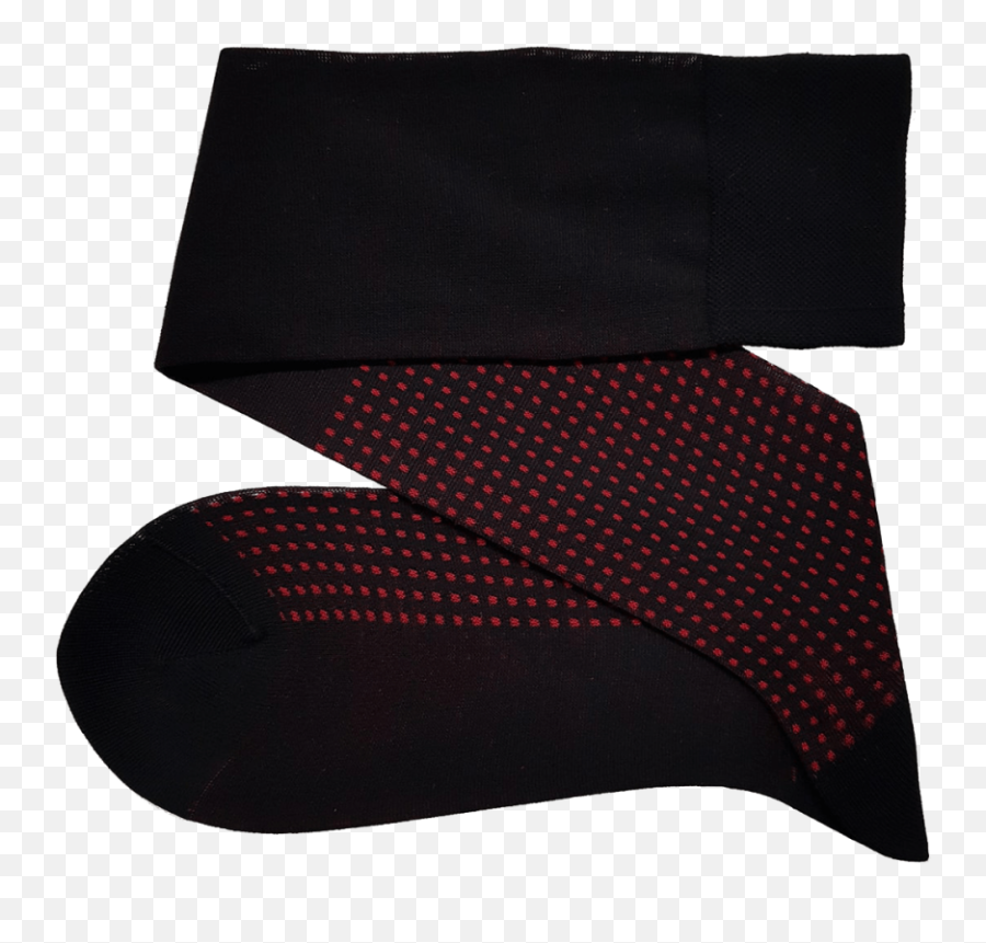 Viccel Knee Socks Square Dots Black Red - Solid Emoji,Red Square Png