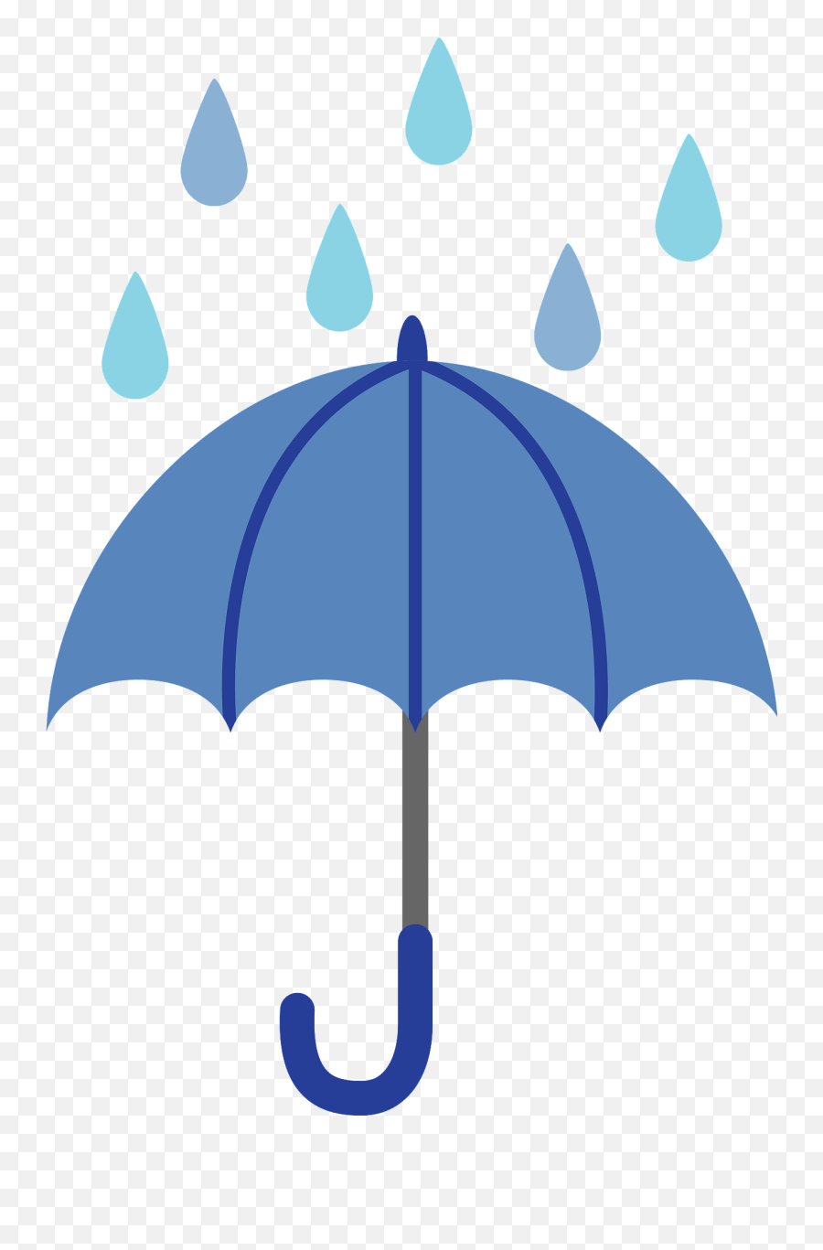 Umbrella In The Rain Clipart - Dot Emoji,Rain Clipart