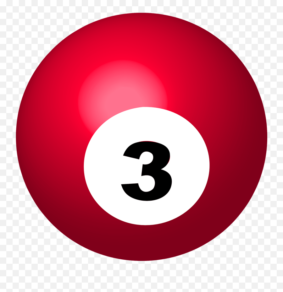 Pool Ball Number 3 Sphere - Free Vector Graphic On Pixabay Billiard Ball 3 Png Emoji,Number 3 Png