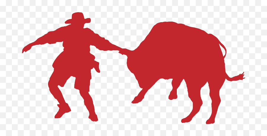 Goat Tying - Bulldogging Steer Wrestling Silhouette Emoji,Rodeo Clipart
