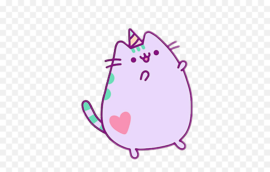 Download Hd Kawaii Pusheen Cat Lila Emoji,Pusheen Transparent Background