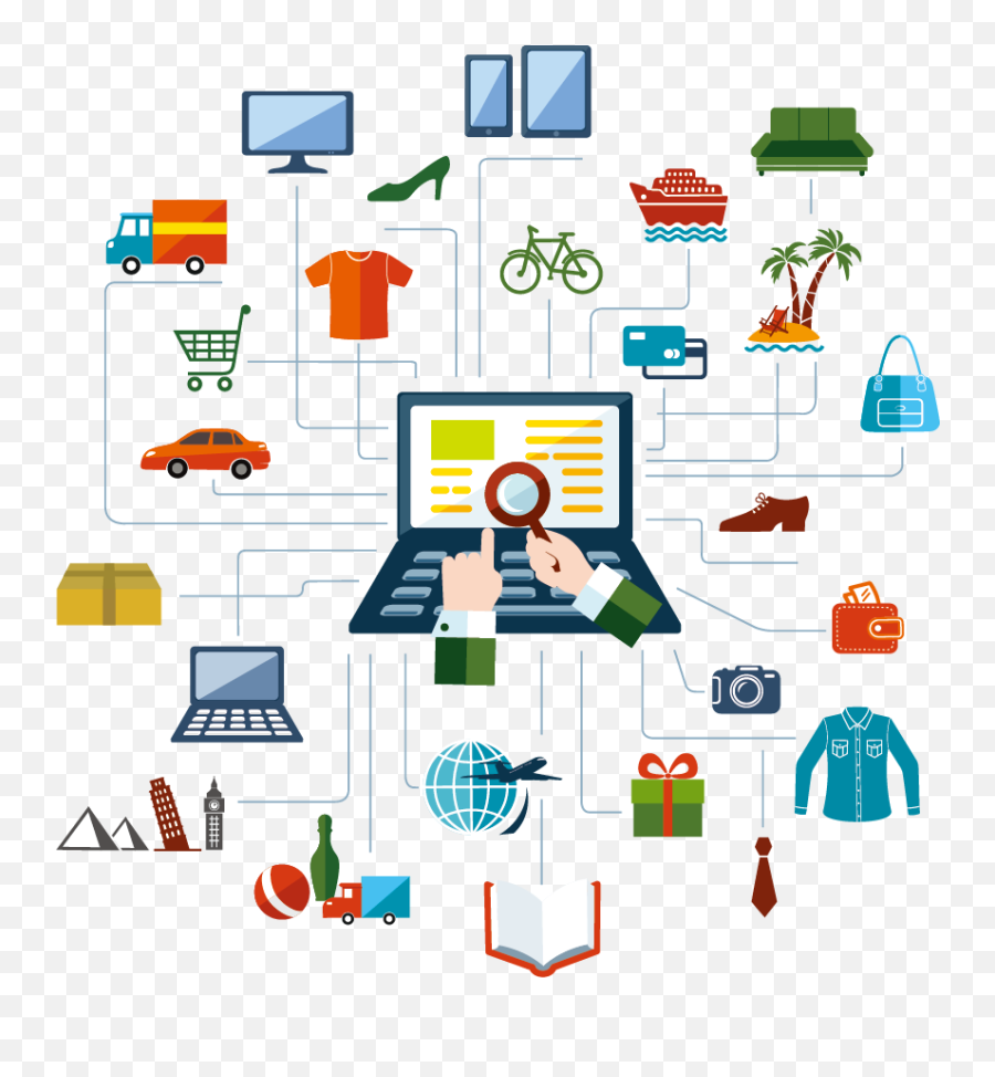 Be Networking Will Vector Online - Online Shopping Images Hd Download Emoji,Shopping Clipart