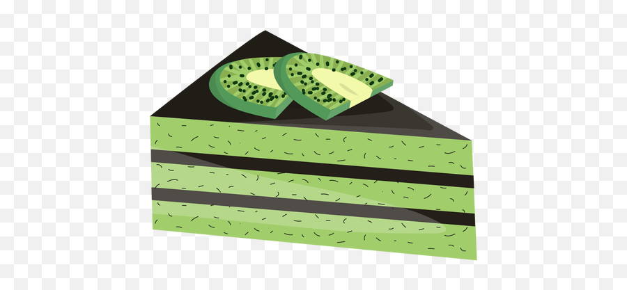 Triangle Cake Slice With Kiwi Emoji,Cake Slice Png