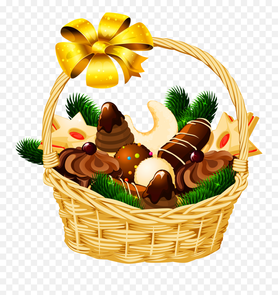 Basket Raffle Basket Clipart Christmas - Christmas Basket Png Emoji,Basket Clipart