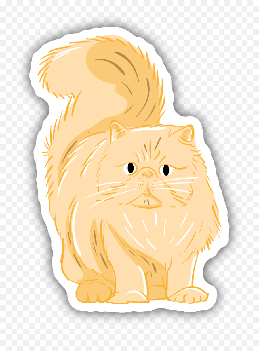 Fluffy Orange Cat Sticker - Stickers Northwest Emoji,Orange Cat Png