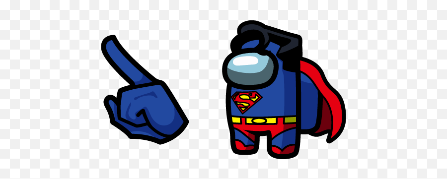Among Us Superman Character Cursor U2013 Custom Cursor Emoji,Blue Superman Logo