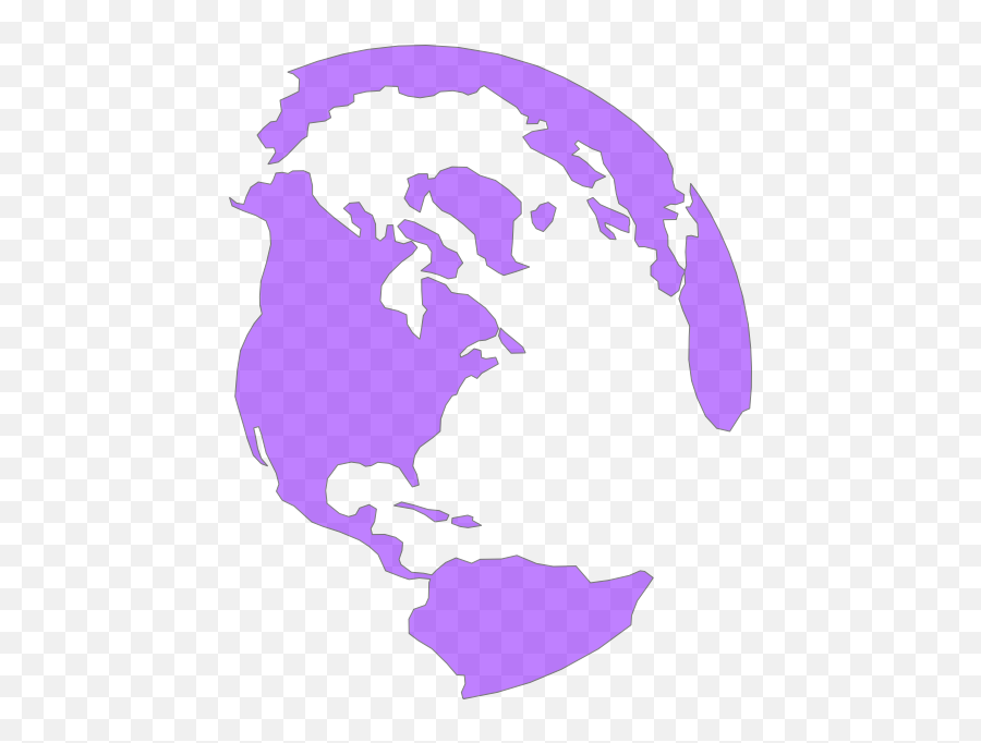 Purple Globe - Transparent Earth Black And White Png Emoji,Globe Clipart