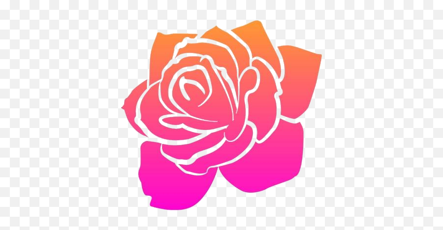 Transparent Rose Outline Clipart Rose Outline Png Image - Garden Roses Emoji,Flower Outline Clipart