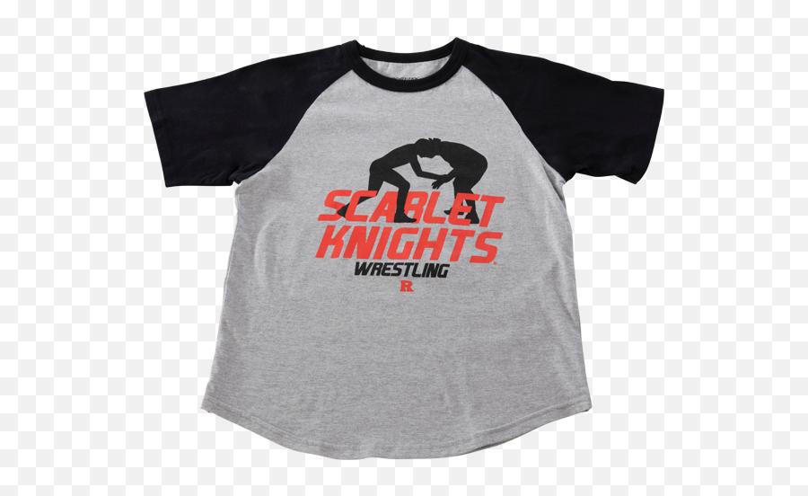Official Rutgers Online Store Raglan Wrestling T - Shirt Rutgers Team Shop Short Sleeve Emoji,Rutgers University Logo
