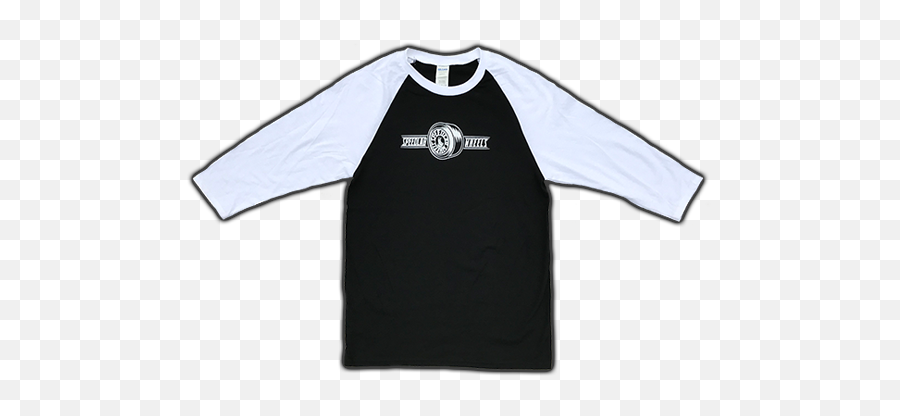 Raglan 34 Sleeve T - Shirt U0027wheel Logou0027 Blackwhite Long Sleeve Emoji,Wheel Logo