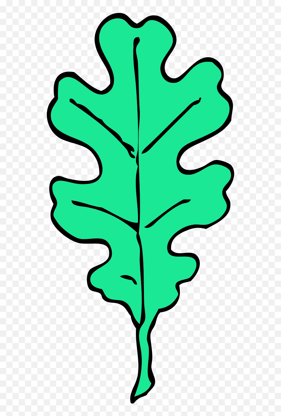 Free Oak Leaf Vector Png Images - Outline Black And White Clipart Leaf Emoji,Oak Leaf Clipart