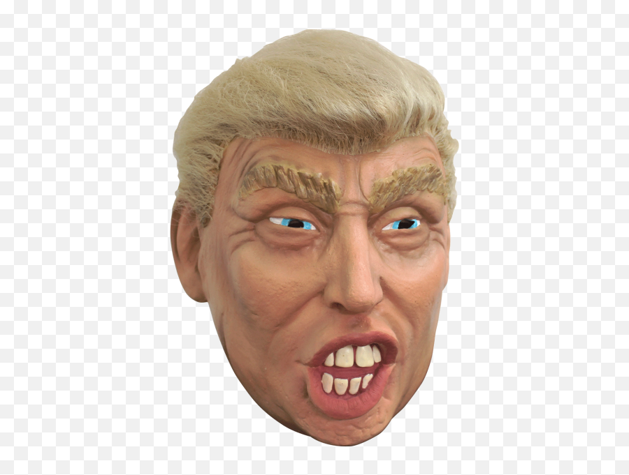 Donald Trump Mask With Hair - Donald Trump Mask Png Emoji,Trump Transparent Background