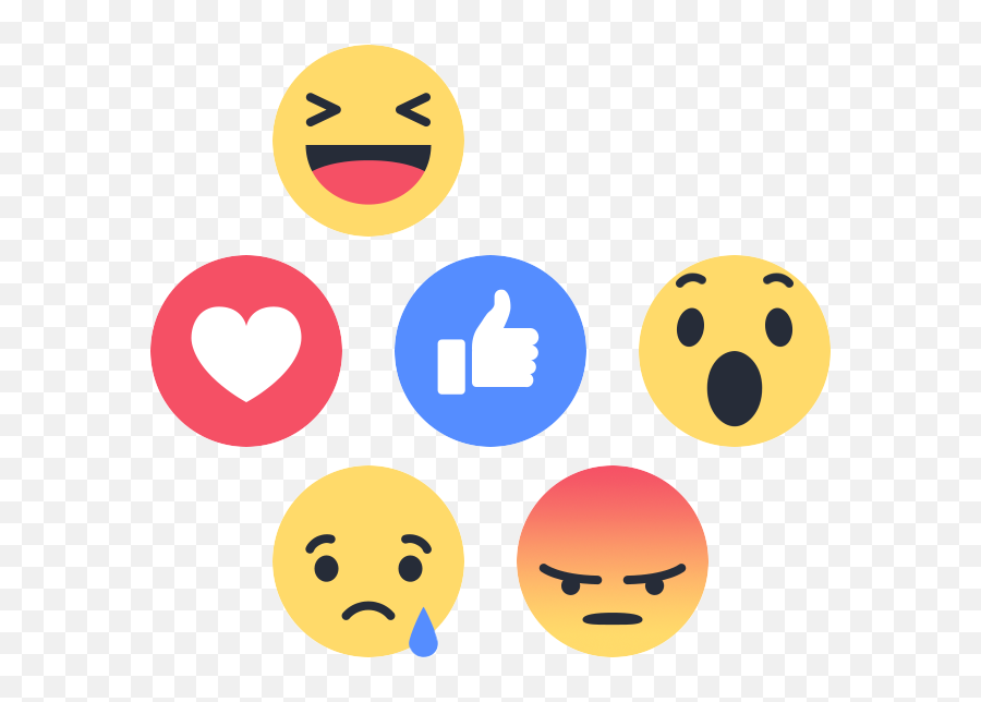 Reacciones De Facebook Png - Facebook Like Buttons Png Stickers De Las Emociones Emoji,Logo De Facebook Png