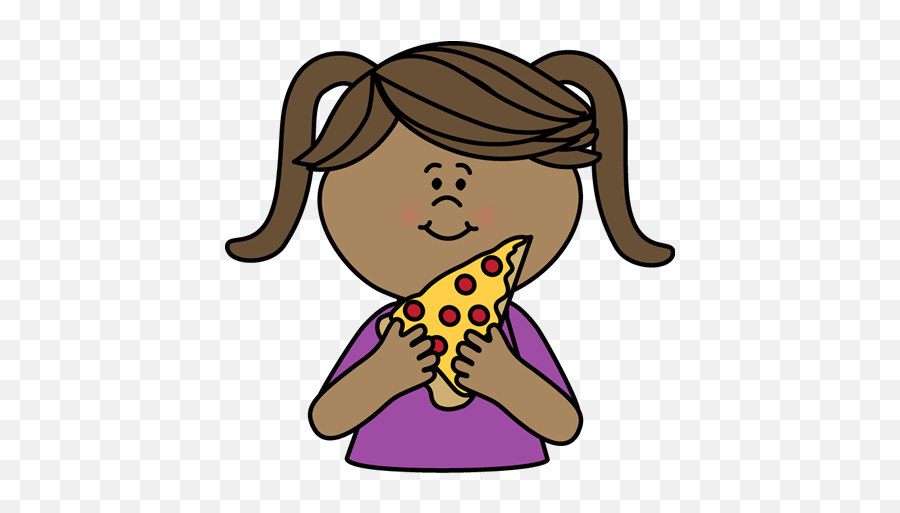 Girl Eating Pizza Clipart - Clip Art Library Black Girl Eating Lunch Clipart Emoji,Pizza Clipart