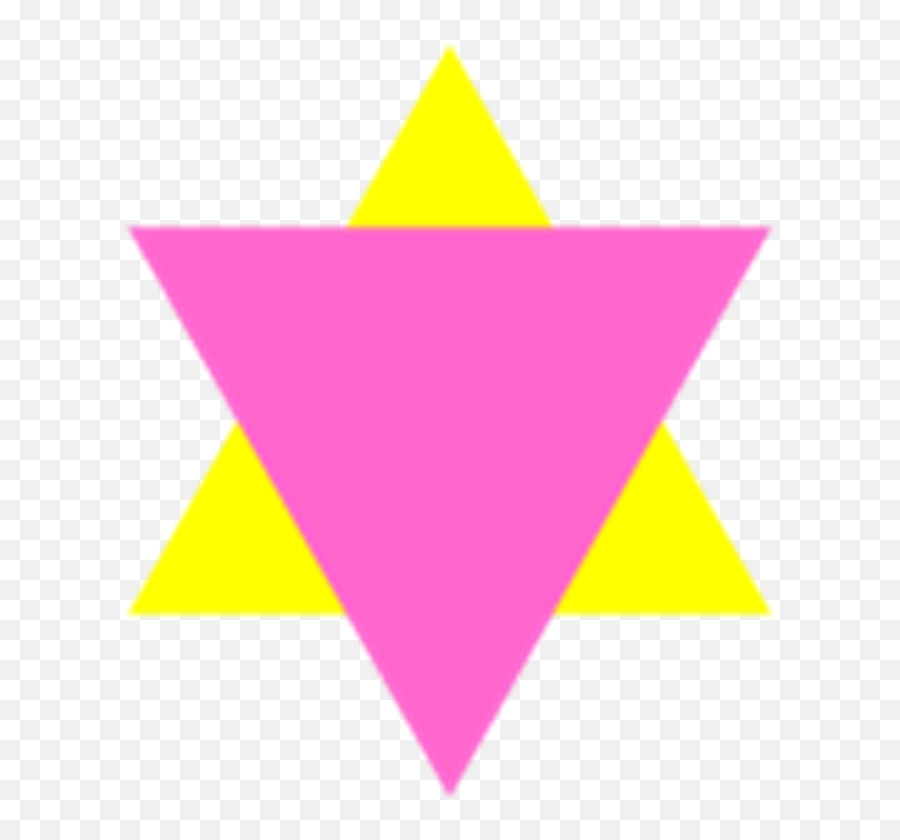 Jewish Star Pink Triangle Clipart - Lgbt Pink And Yellow Emoji,Jewish Star Png